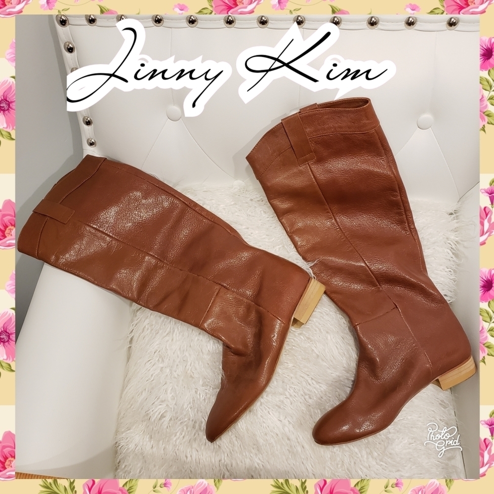 Jinny Kim Hollyw tall winter riding boots 6.5 36.5